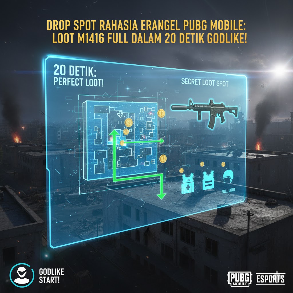 Drop Spot Rahasia Erangel PUBG Mobile: Loot M416 Full dalam 20 Detik Godlike!