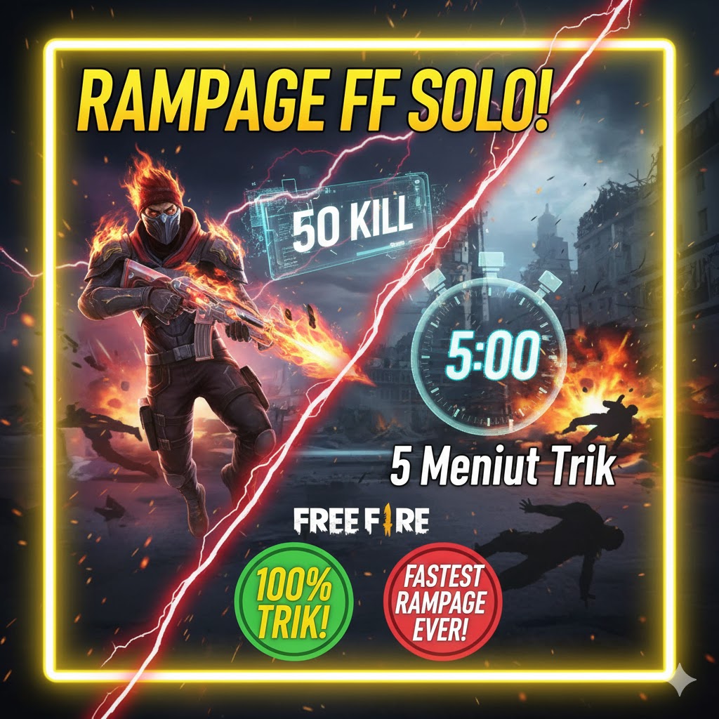 Rampage FF Solo: 50 Kill 5 Menit Trik Gila OB46!