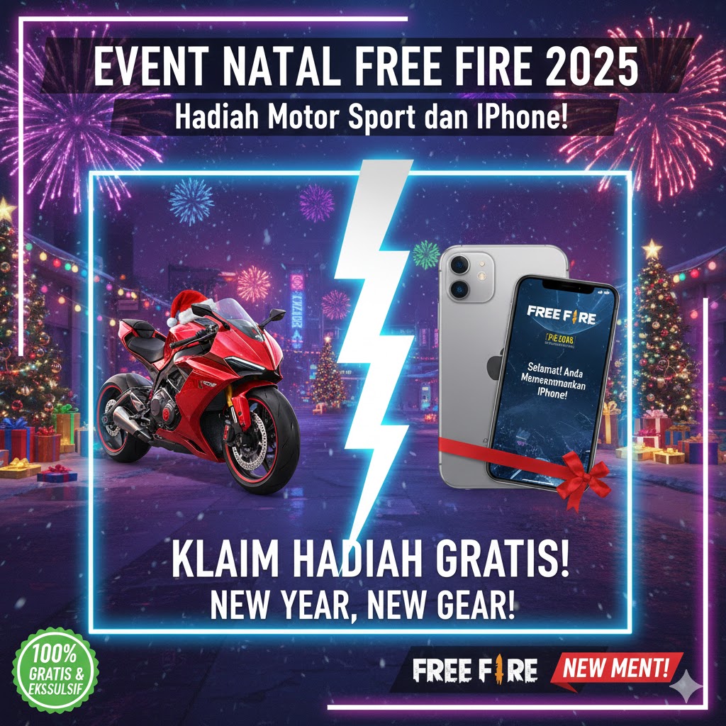 Event Natal Free Fire 2025: Hadiah Motor Sport dan iPhone!