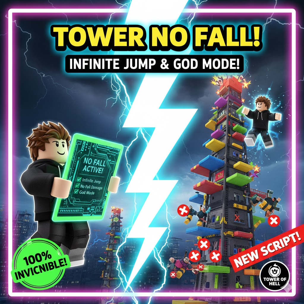 Tower of Hell No Fall: Tak Jatuh Sama Sekali Roblox 2025