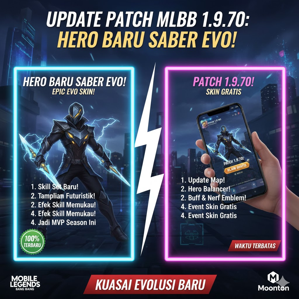 Update Patch MLBB 1.9.70: Hero Baru Saber Evo Super OP!