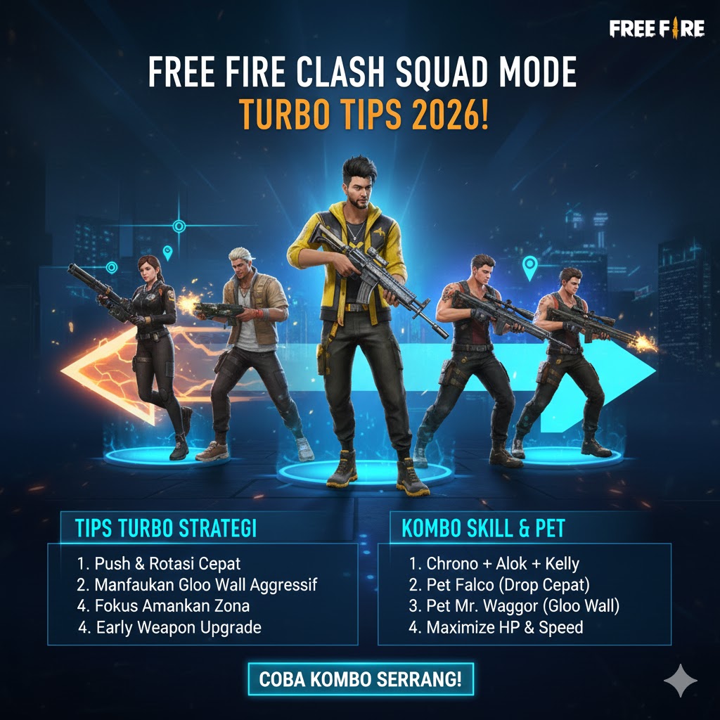 Free Fire Clash Squad Mode Turbo Tips 2026!