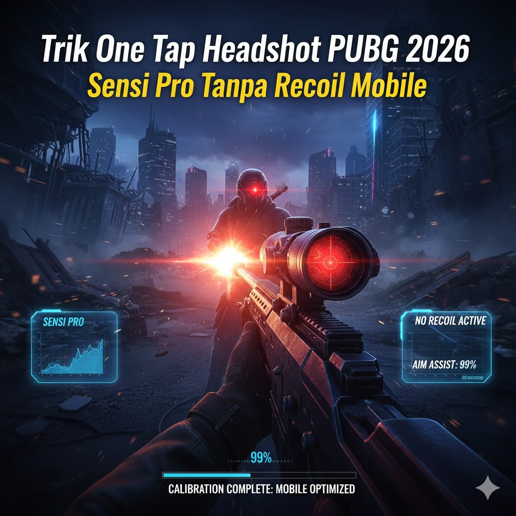 Trik One Tap Headshot PUBG 2026: Sensi Pro Tanpa Recoil Mobile Gila!