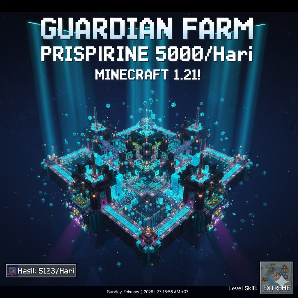Guardian Farm Prismarine 5000/Hari Minecraft 1.21!