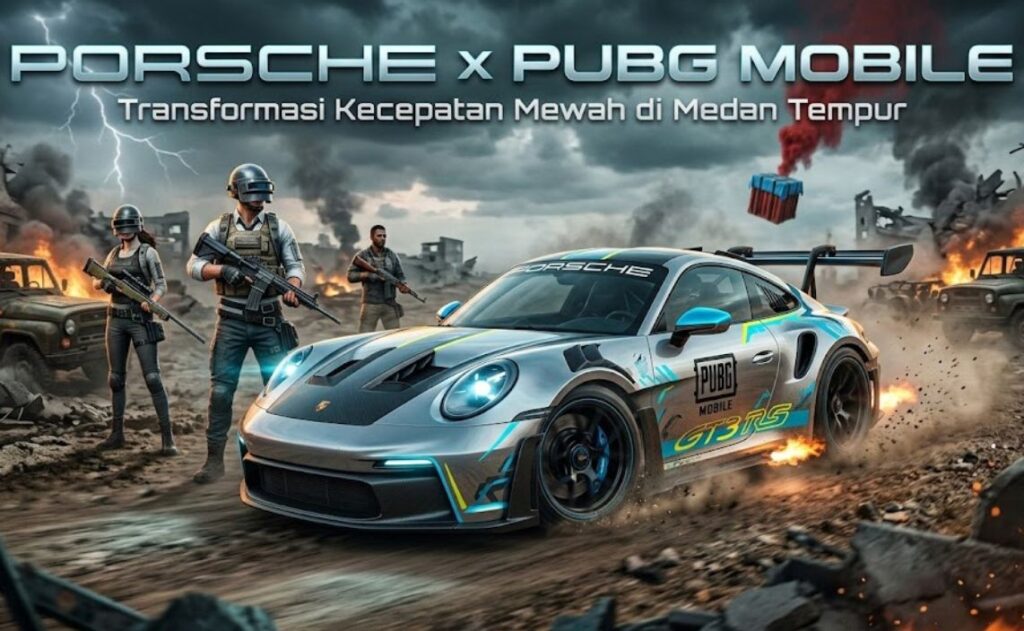 Porsche x PUBG Mobile Transformasi Kecepatan Mewah di Medan Tempur